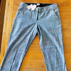 J crew chambray ankle pants
